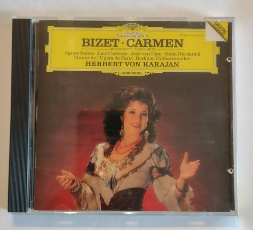 Carmen Bizet Von Karajan Jose Carreras Cd Aleman Nuevo