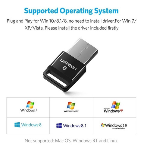 Imagem 4 de 9 de Adaptador Bluetooth 4.0 Usb Apt-x Notebook Pc Ugreen - 30524