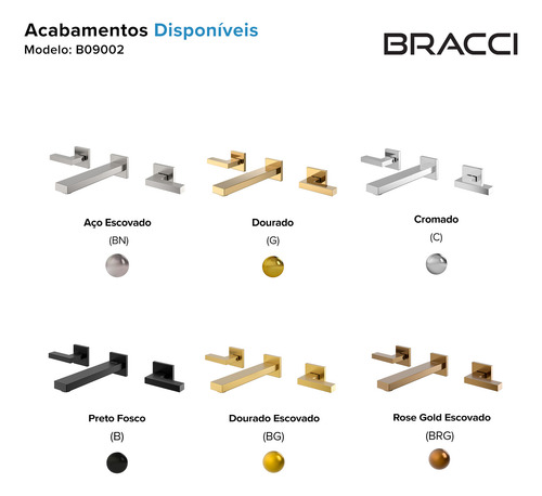 Misturador Torneira De Parede Duplo Comando Vercci Preto