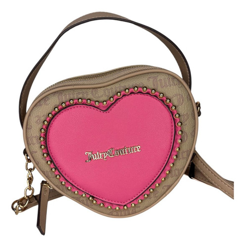 Bandolera Juicy Couture Para Dama Color Rosa Neutro Floreado Oro Neutro