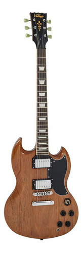 Guitarra Sg Vintage Vs6m, color caoba natural