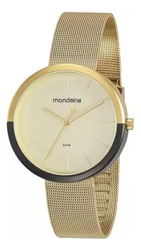 Relógio Mondaine Feminino 32120lpmvde4 Cor da correia Dourado Cor do bisel Dourado Cor do fundo Dourado