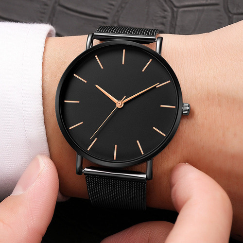 9 - Reloj Geneva Con Correa De Malla Ultrafina Para Hombre