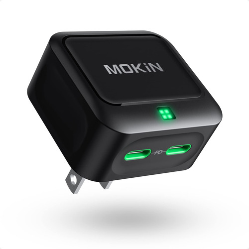 Mokin - Cargador Usb C De 40 W, Adaptador De Cargador Rpido