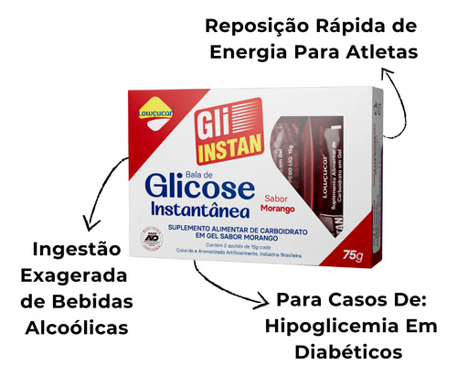 Adoçante Lowçucar Glicose Instantânea líquido sem glúten cartucho 12 u