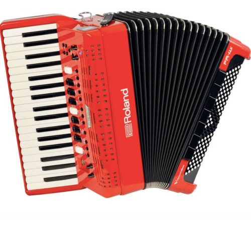 Acordeon Digital Roland Fr4x Elétrico Fr-4x Vermelho Com Bag