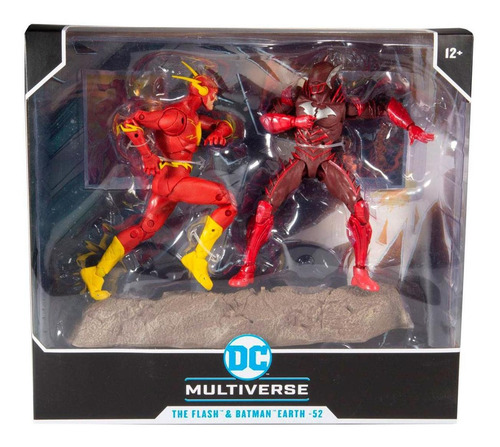 Dc Multiverse 2pk Figuras Flash Y Batman Earth 52 Mcfarlane (Usado)