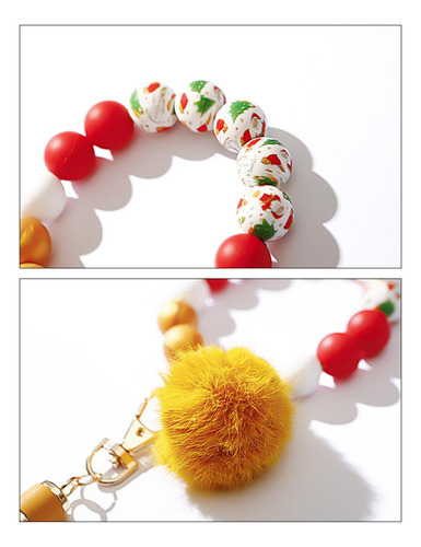 Llavero De Silicona Pulsera Con Cuentas Wrislet Llavero De