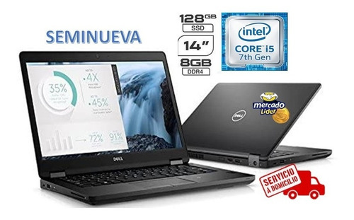 Imagen 1 de 4 de Portatil Dell Latitude 5480 Core I5-7ma/ssd 128gb/8gb/14