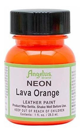 Pintura Para Cuero Angelus 1 Oz Neon Lava Orange