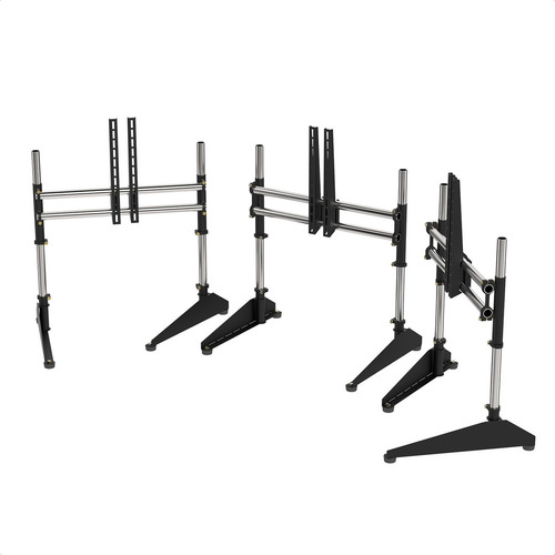Soporte 3 Tv 19 A 70 Monitor Simulador Formula Sim Collino Color Negro