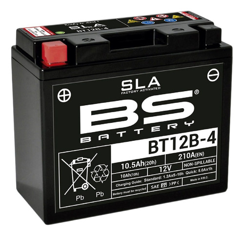 Bateria Bs Bt12b Yt12b-bs Fazer 600 Zx10 En Moto 46