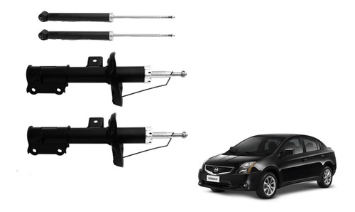 Kit 4 Amortiguadores Sentra 2007-2012 Gas Delanteros Trasero