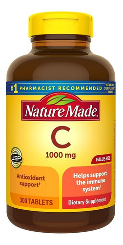 Suplemento Vitamina C Nature Made Vitamina C 1000 Mg, Suplem Sabor Nada