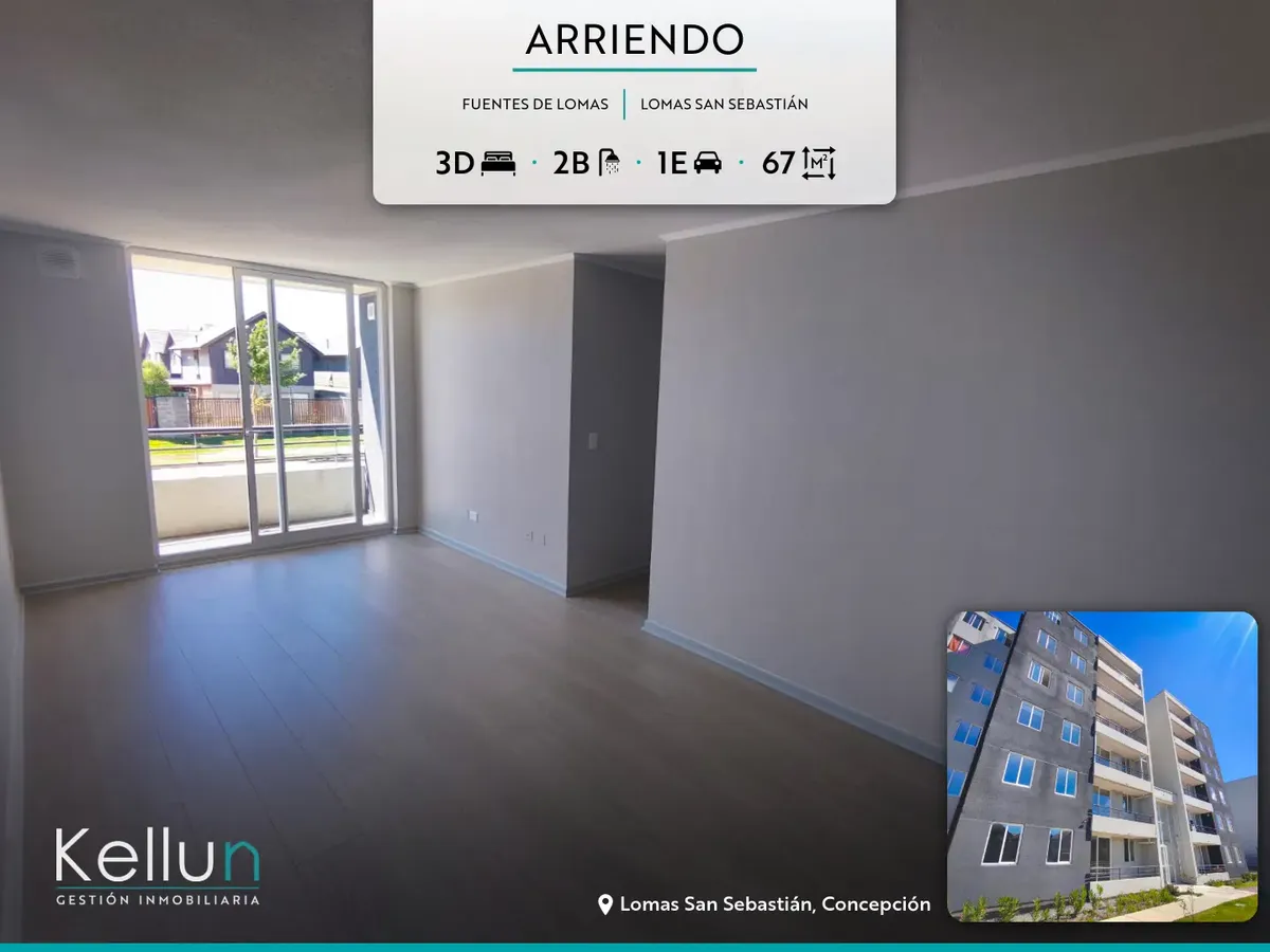 Imagen 1 de 17 de Departamento En Arriendo | 3 Dormitorios | Fuente De Lomas