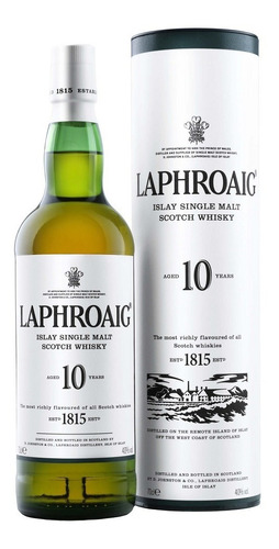 Whisky Escoces De Malta Laphroaig 10 Años 750 Ml