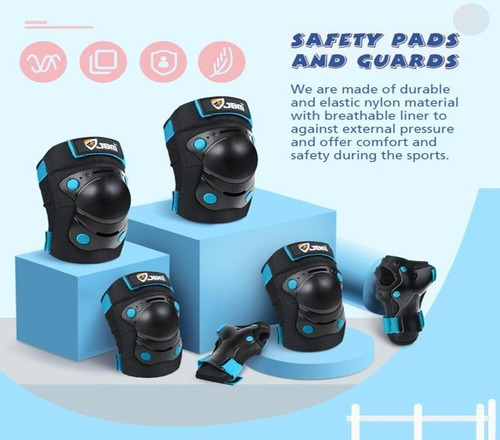 Imagen 2 de 5 de Jbm Kit Protección Rodillera, Codera Y Muñequera Para Niños