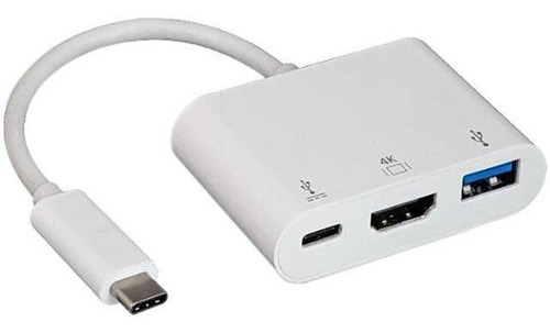 Labs Usb Tipo Hdmi Hub Soporta Adaptador Carga Blanco