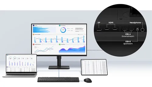 Monitor Samsung 24 Pulgadas Pívot Fhd Ips 100hz 5ms Ls24d402