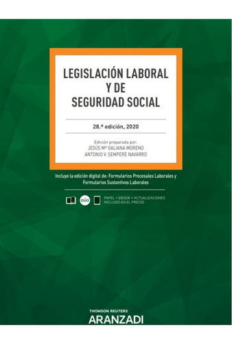Libro Legislación Laboral Y De Seguridad Social (papel + E-