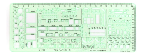 (16 #mold) Plantilla Geométrica Multifuncional De Reglas De