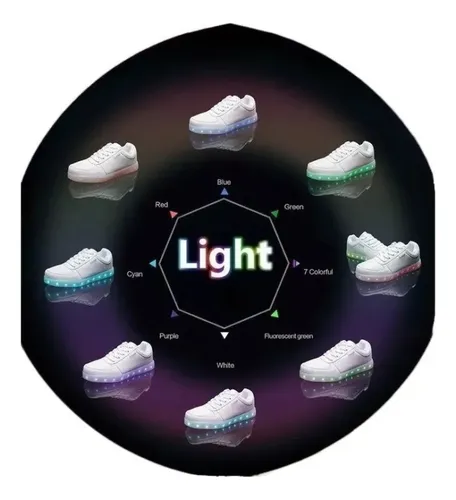 . Nuevo Zapato De Luz Led Deportivo Luminoso De Carga Usb