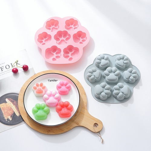 Molde Silicona 7 Garritas Huellas - Repostería Jabones Velas Color Sorpresa