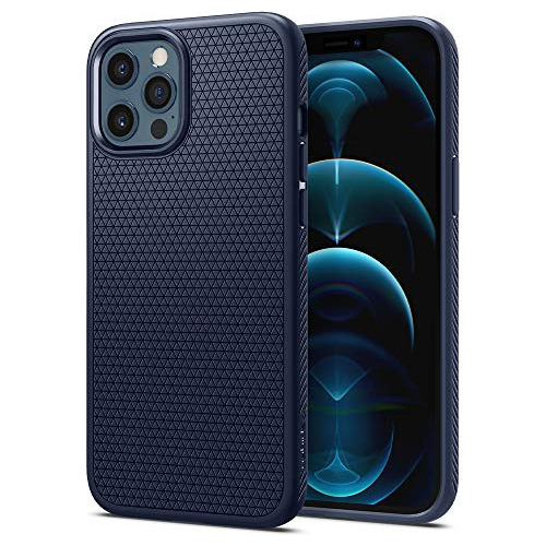 Funda Para iPhone 12/12 Pro Spigen Liquid Air Armor Azul