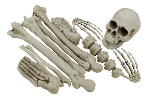 Imagen 2 de 2 de Bolsa De Huesos Decoración Calavera Halloween