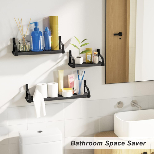 Juego De 3 Estantes Flotantes Para Pared Sala Baño Y Cocina