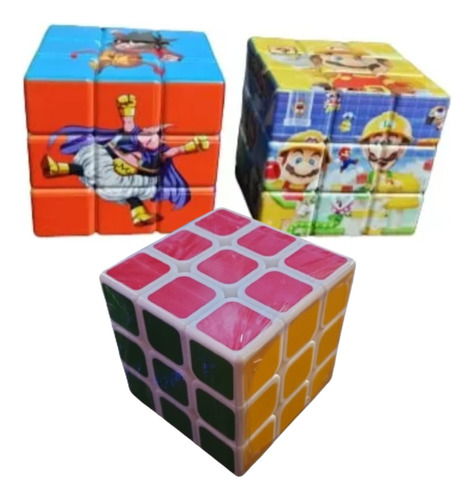 Cubo Rubik 3x3 Clasico, Dragon Ball Y Super Mario Bros 3 Pz.