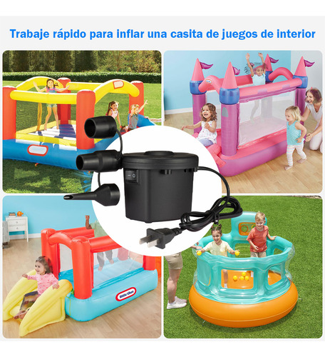 Bombas De Aire Eléctricas Para Inflar Y Desinflar Colchones Y Piscinas Negro