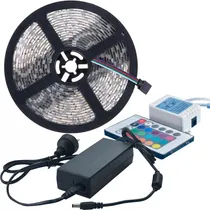 Comprar Tira Luces Led 5050 Rgb Exterior Control + Fuente Kit 5 Mts