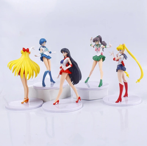 Saylor Moon Pack X5 Saylor Scouts Figuras Acción Anime