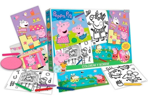 Set Colorear Pintar Borrar Peppa Pig Tapimovil Epp06346