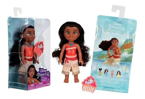 Muñeca Pequeña Princesa Moana Disney Con Peine 17 Cm E.full