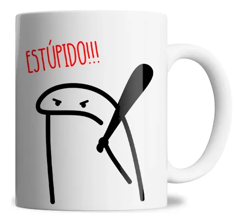 Taza Cerámica Meme Flork No Toques Mi Taza Estupido Blanco Flork - No ...