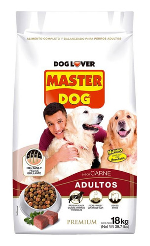 Master Dog Adulto Carne 18kg. Despacho Gratis!! Santiago