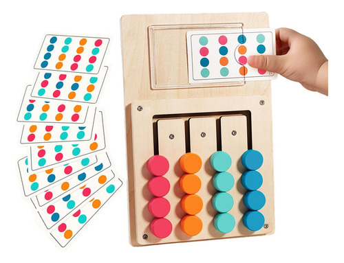 Rompecabezas De Madera A Juego De Colores Juguete De Rompeca