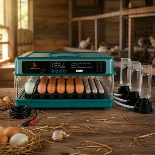 Chocadeira Incubadora Elétrica Automática Até 48 Ovos Galinha