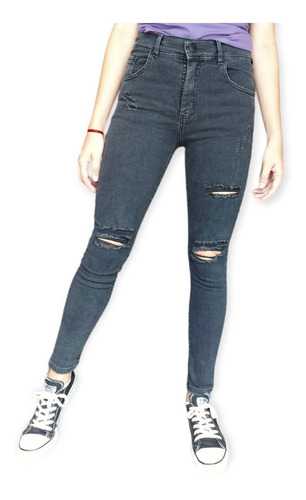 Jeans Mujer Rubi Elastizado Chupin Tiro Alto Calce Perfecto