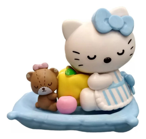 Llavero Kitty Pompompurin Canastita Mas Figura Hello Kitty Combo Llavero Mas Figura