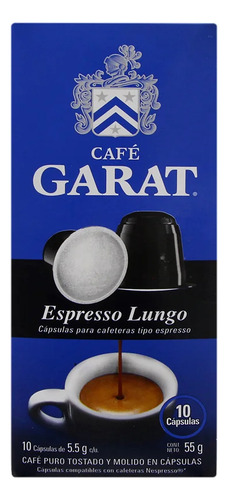 Café Garat Cápsulas Lungo Con 10 Cápsulas De 5.5g