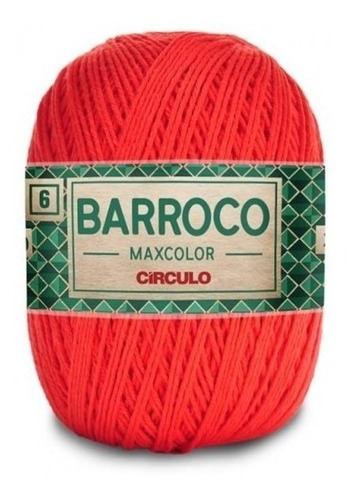 Barbante Barroco Maxcolor Nº 6 400g 452mts Cor 3524-CHAMA