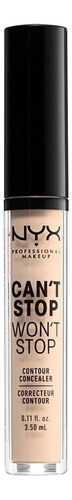 Corrector facial cremoso NYX Professional Makeup Cant Stop Wont Stop tono light ivory 3.5mL 3.5g