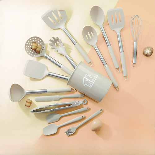 Espátula, Gris, Juego De Utensilios De Cocina De Silicona De