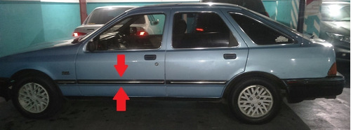 Ford Sierra 87 Bagueta De Puerta Delantera Izquierda C/ Vira