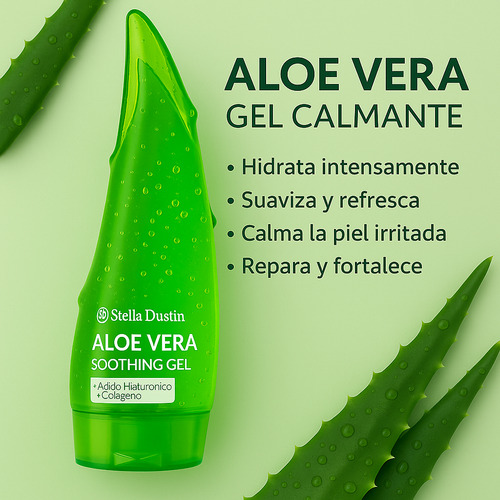 Aloe Vera Gel Calmante Stella Dustin Sin Fragancia