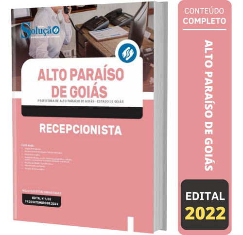 Apostila Alto Paraíso De Goiás Go 2022 - Recepcionista