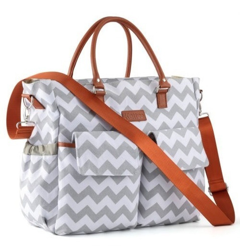 Kattee Chevron Pañal Bolso Baby Nappy Bolso Con Cambio De Al